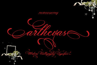 Arthevas Font: Modern Calligraphy for Handmade Products