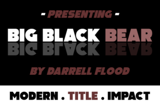 Big Black Bear Font: Bold Sans Serif for Crafters
