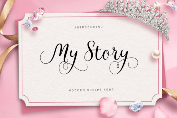 My Story Script Font for Editorial Design